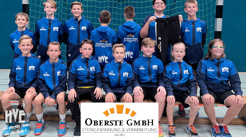 Wir sagen Danke für die neuen Trainingsanzüge vom Steinbruch Oberste